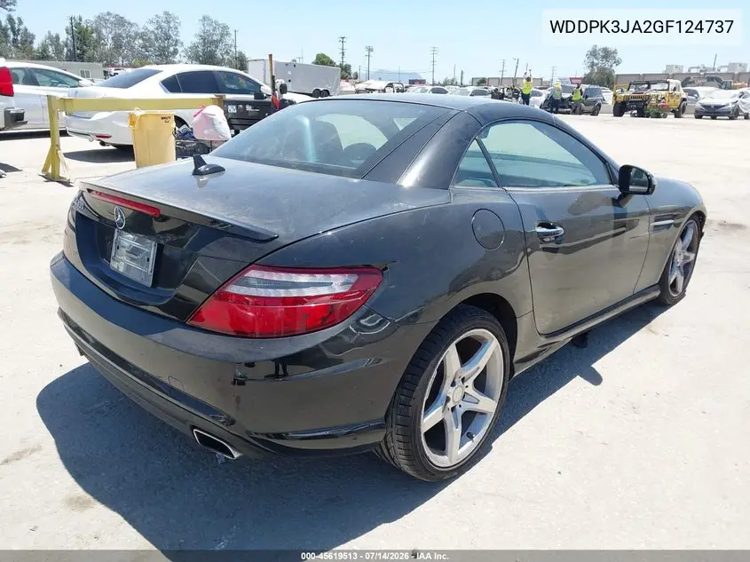 2016 Mercedes-Benz Slk 300 VIN: WDDPK3JA2GF124737 Lot: 45619513
