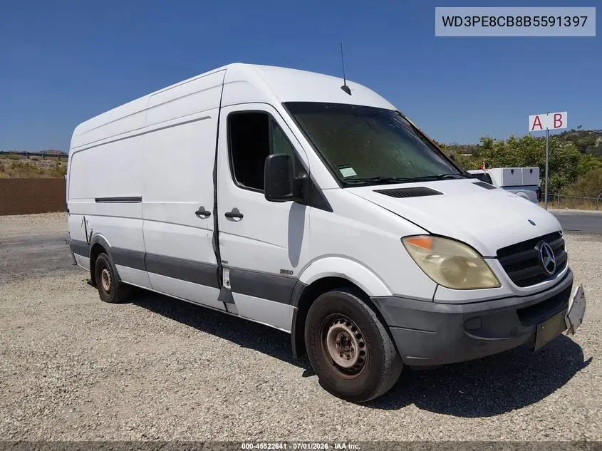 2011 Mercedes-Benz Sprinter 2500 High Roof VIN: WD3PE8CB8B5591397 Lot: 45522641