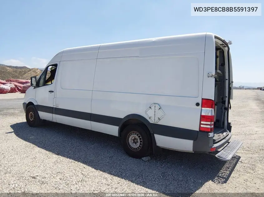 2011 Mercedes-Benz Sprinter 2500 High Roof VIN: WD3PE8CB8B5591397 Lot: 45522641