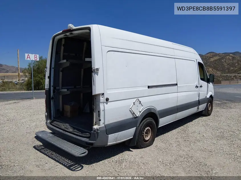 2011 Mercedes-Benz Sprinter 2500 High Roof VIN: WD3PE8CB8B5591397 Lot: 45522641