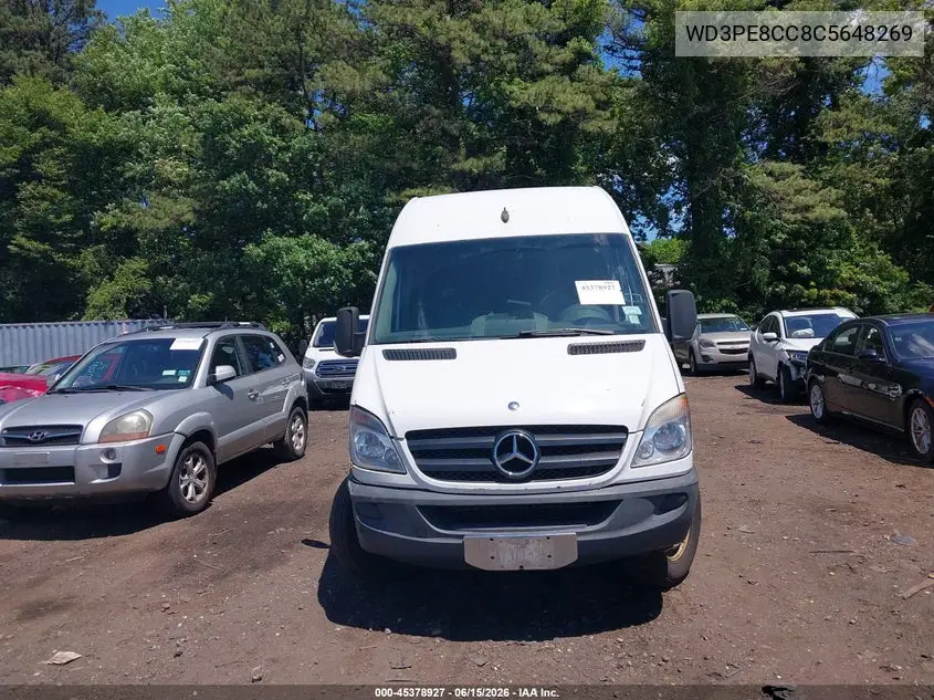 2012 Mercedes-Benz Sprinter 2500 High Roof VIN: WD3PE8CC8C5648269 Lot: 45378927