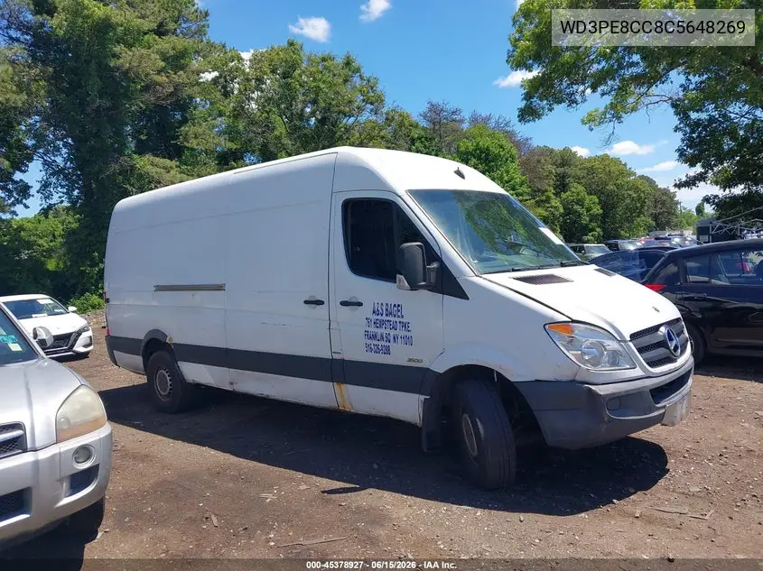 2012 Mercedes-Benz Sprinter 2500 High Roof VIN: WD3PE8CC8C5648269 Lot: 45378927