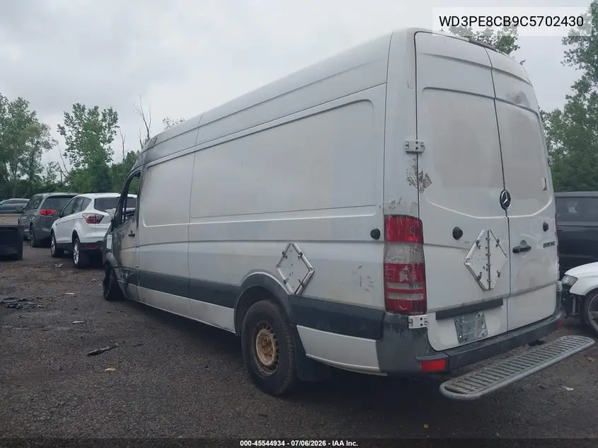 2012 Mercedes-Benz Sprinter 2500 High Roof VIN: WD3PE8CB9C5702430 Lot: 45544934