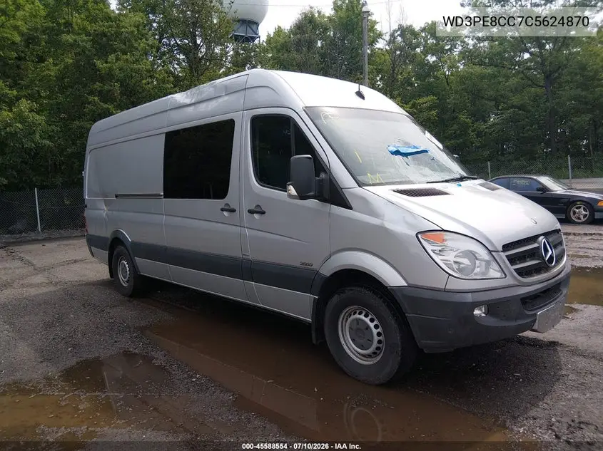 2012 Mercedes-Benz Sprinter 2500 High Roof VIN: WD3PE8CC7C5624870 Lot: 45588554