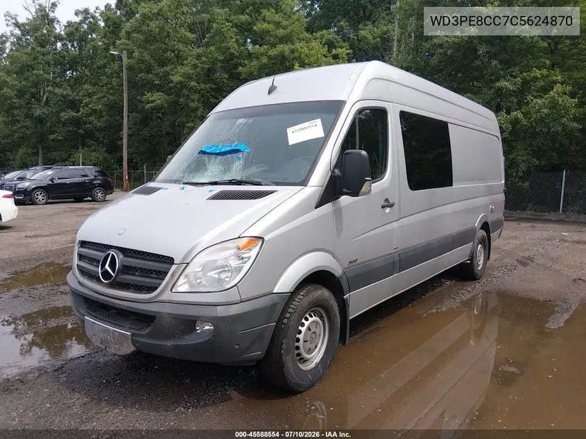 2012 Mercedes-Benz Sprinter 2500 High Roof VIN: WD3PE8CC7C5624870 Lot: 45588554