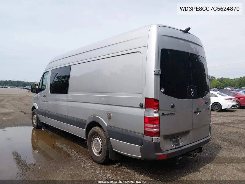 2012 Mercedes-Benz Sprinter 2500 High Roof VIN: WD3PE8CC7C5624870 Lot: 45588554