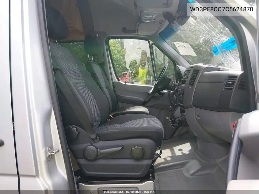 2012 Mercedes-Benz Sprinter 2500 High Roof VIN: WD3PE8CC7C5624870 Lot: 45588554