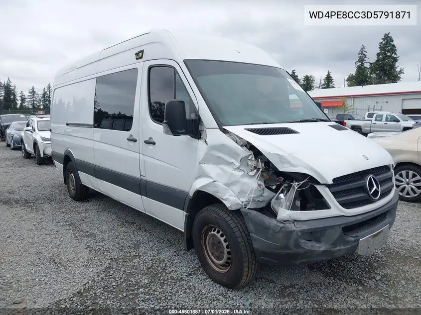 2013 Mercedes-Benz Sprinter 2500 High Roof VIN: WD4PE8CC3D5791871 Lot: 45501887