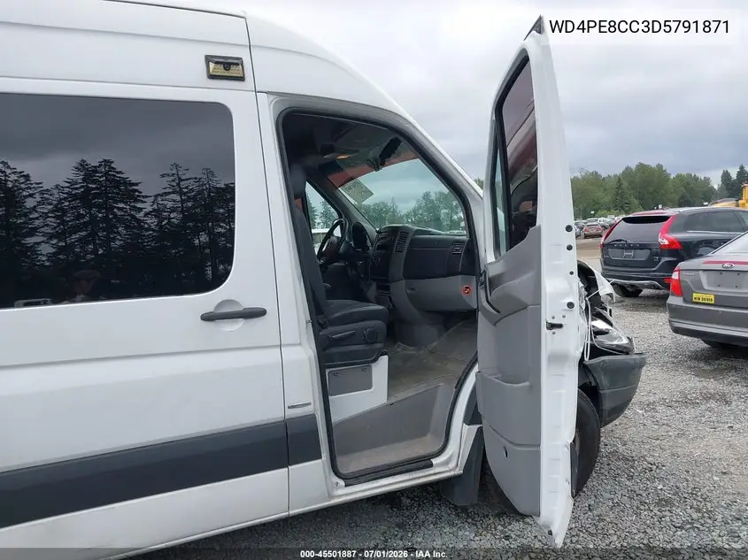 2013 Mercedes-Benz Sprinter 2500 High Roof VIN: WD4PE8CC3D5791871 Lot: 45501887