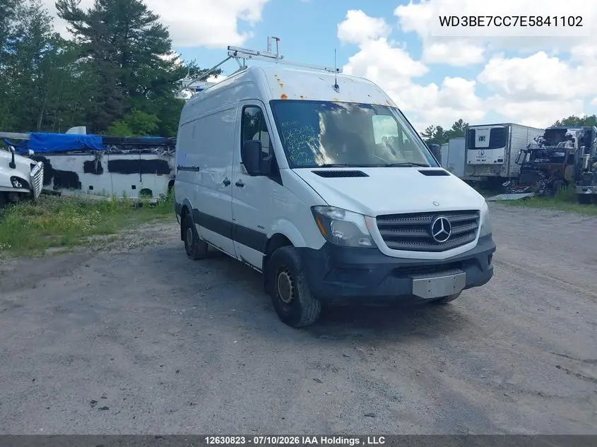 2014 Mercedes-Benz Sprinter 2500 Standard Roof V6 VIN: WD3BE7CC7E5841102 Lot: 12630823