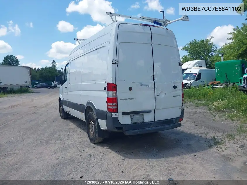 2014 Mercedes-Benz Sprinter 2500 Standard Roof V6 VIN: WD3BE7CC7E5841102 Lot: 12630823