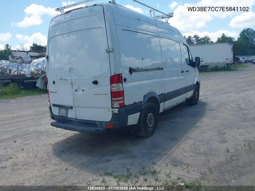 2014 Mercedes-Benz Sprinter 2500 Standard Roof V6 VIN: WD3BE7CC7E5841102 Lot: 12630823