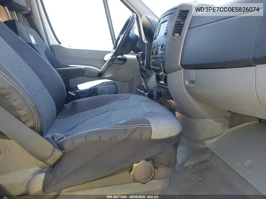 2014 Mercedes-Benz Sprinter 2500 Normal Roof VIN: WD3PE7CC0E5826074 Lot: 45271554