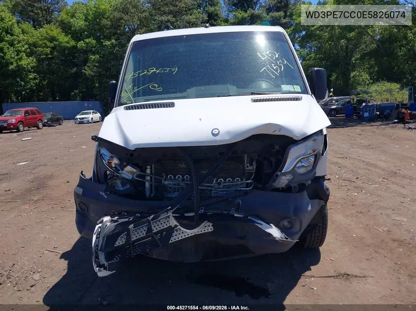 2014 Mercedes-Benz Sprinter 2500 Normal Roof VIN: WD3PE7CC0E5826074 Lot: 45271554