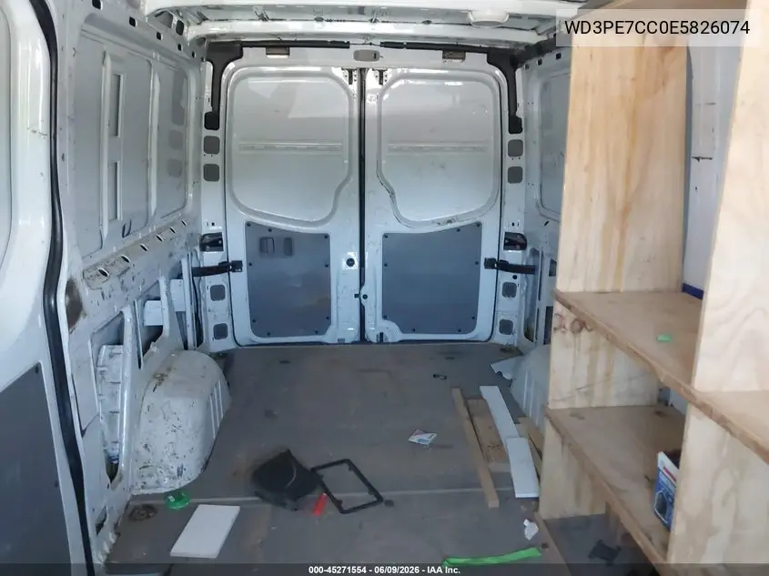 2014 Mercedes-Benz Sprinter 2500 Normal Roof VIN: WD3PE7CC0E5826074 Lot: 45271554