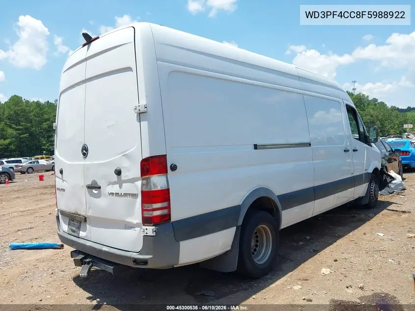 2015 Mercedes-Benz Sprinter 3500 High Roof VIN: WD3PF4CC8F5988922 Lot: 45300536