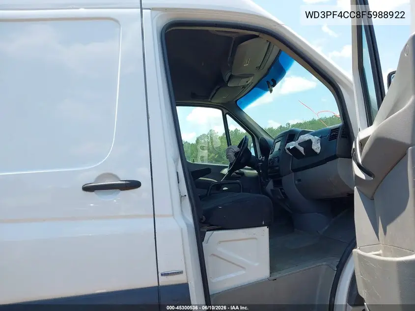 2015 Mercedes-Benz Sprinter 3500 High Roof VIN: WD3PF4CC8F5988922 Lot: 45300536