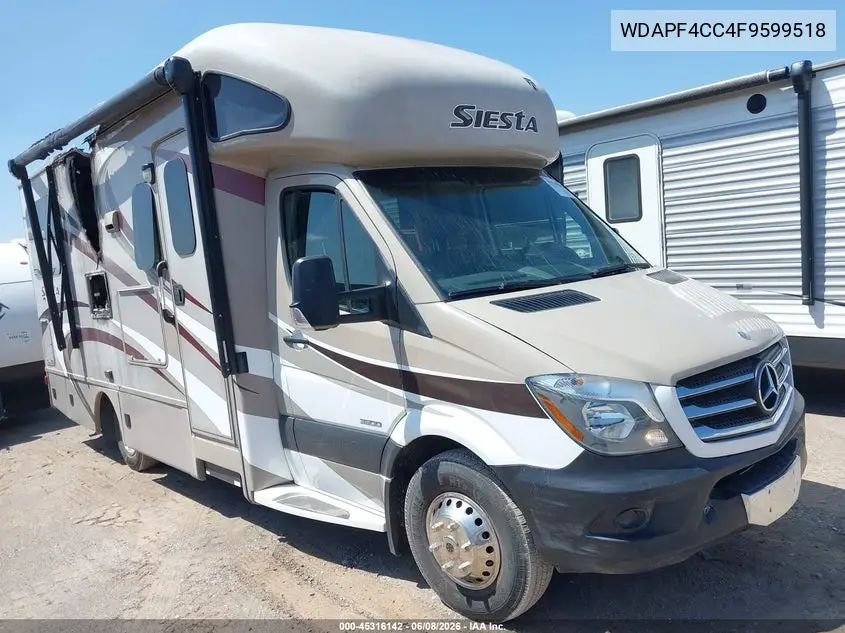 2015 Mercedes-Benz Sprinter 3500 VIN: WDAPF4CC4F9599518 Lot: 45316142