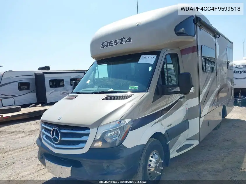2015 Mercedes-Benz Sprinter 3500 VIN: WDAPF4CC4F9599518 Lot: 45316142