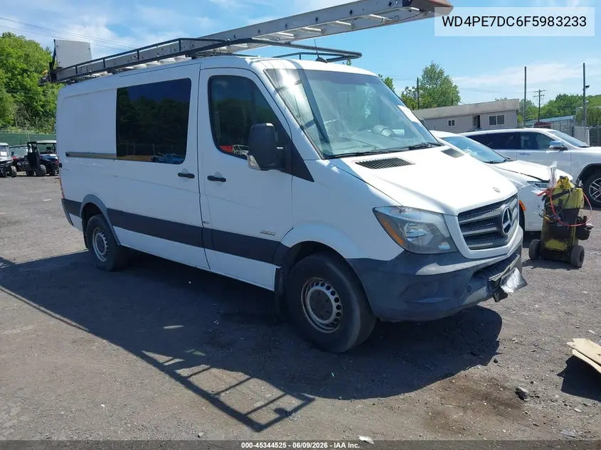 2015 Mercedes-Benz Sprinter 2500 Normal Roof VIN: WD4PE7DC6F5983233 Lot: 45344525