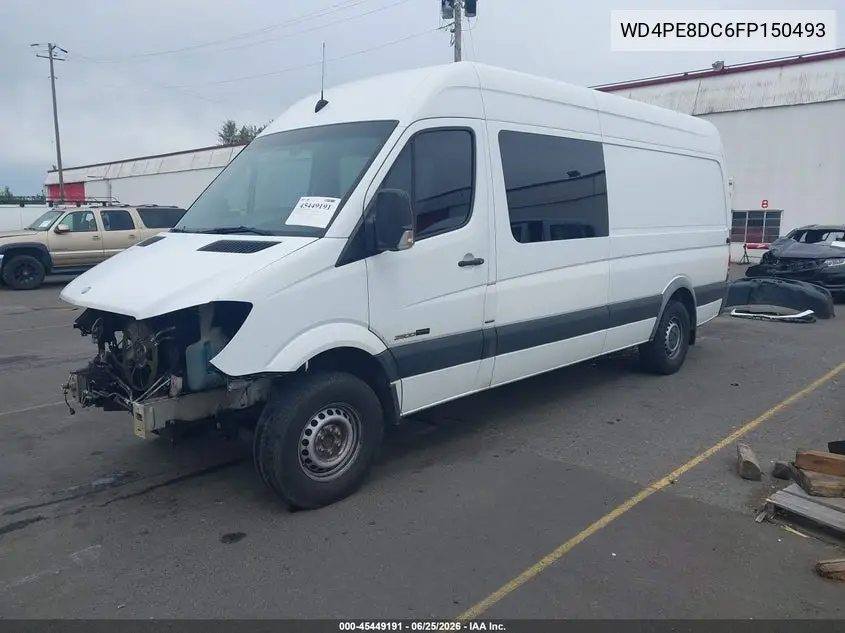 2015 Mercedes-Benz Sprinter 2500 High Roof VIN: WD4PE8DC6FP150493 Lot: 45449191