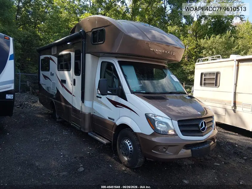 2015 Mercedes-Benz Sprinter 3500 VIN: WDAPF4CC7F9610513 Lot: 45451648