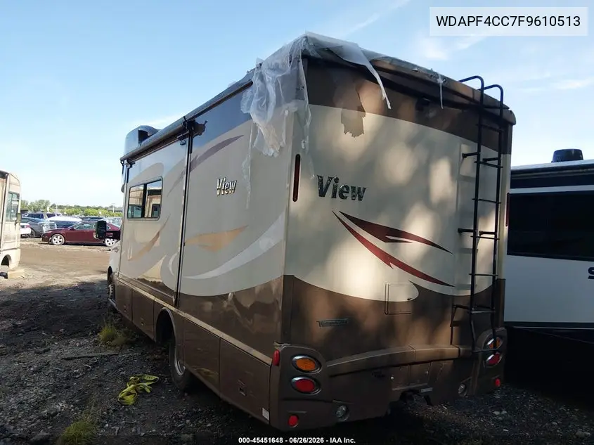 2015 Mercedes-Benz Sprinter 3500 VIN: WDAPF4CC7F9610513 Lot: 45451648