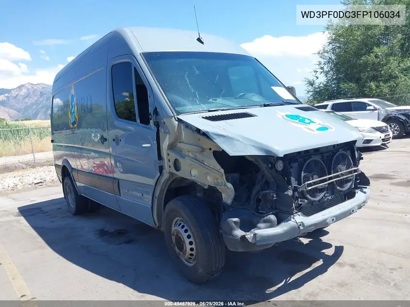 2015 Mercedes-Benz Sprinter 3500 High Roof VIN: WD3PF0DC3FP106034 Lot: 45467928