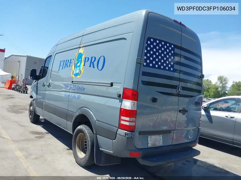 2015 Mercedes-Benz Sprinter 3500 High Roof VIN: WD3PF0DC3FP106034 Lot: 45467928
