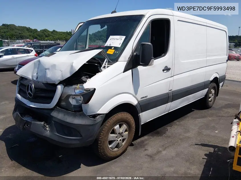 2015 Mercedes-Benz Sprinter 2500 Normal Roof VIN: WD3PE7DC9F5993498 Lot: 45511675