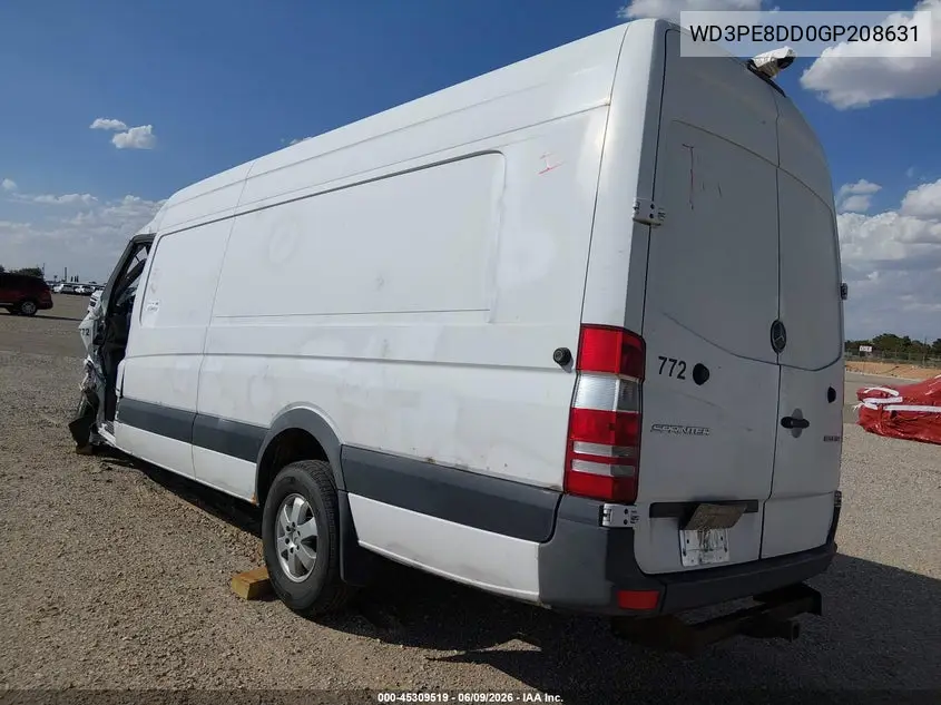 2016 Mercedes-Benz Sprinter 2500 High Roof VIN: WD3PE8DD0GP208631 Lot: 45309519