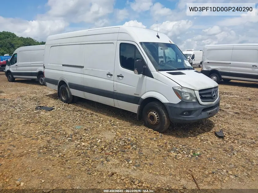 2016 Mercedes-Benz Sprinter 3500 High Roof VIN: WD3PF1DD0GP240290 Lot: 45436545