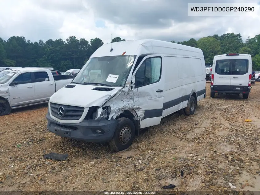 2016 Mercedes-Benz Sprinter 3500 High Roof VIN: WD3PF1DD0GP240290 Lot: 45436545