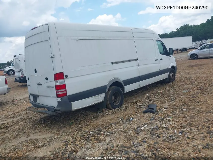 2016 Mercedes-Benz Sprinter 3500 High Roof VIN: WD3PF1DD0GP240290 Lot: 45436545