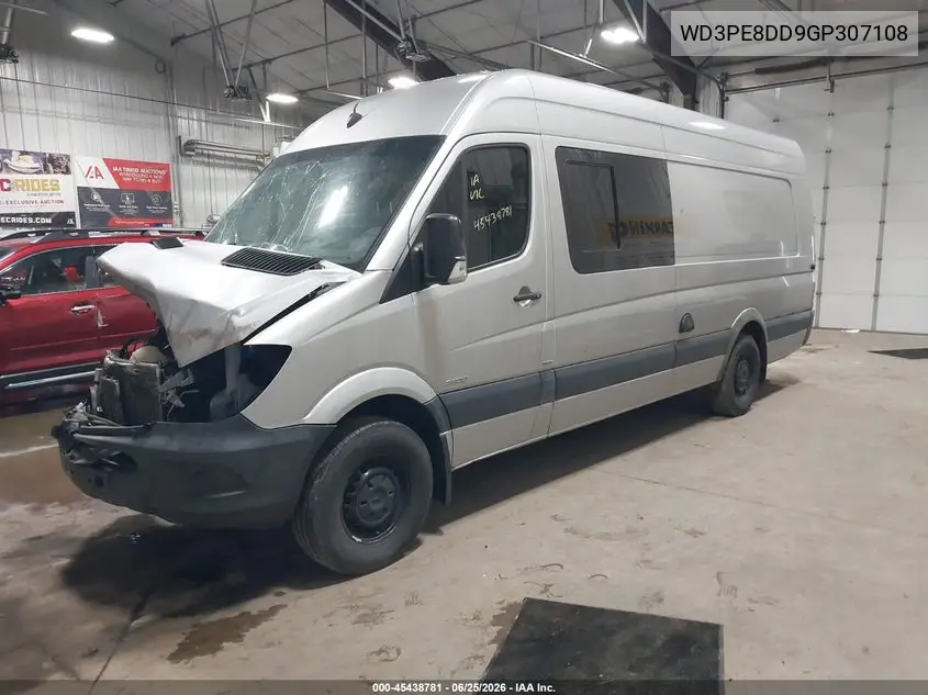 2016 Mercedes-Benz Sprinter 2500 High Roof VIN: WD3PE8DD9GP307108 Lot: 45438781