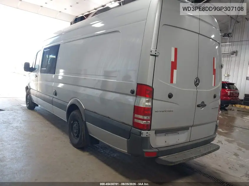 2016 Mercedes-Benz Sprinter 2500 High Roof VIN: WD3PE8DD9GP307108 Lot: 45438781