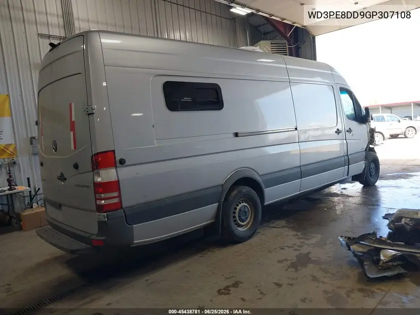 2016 Mercedes-Benz Sprinter 2500 High Roof VIN: WD3PE8DD9GP307108 Lot: 45438781