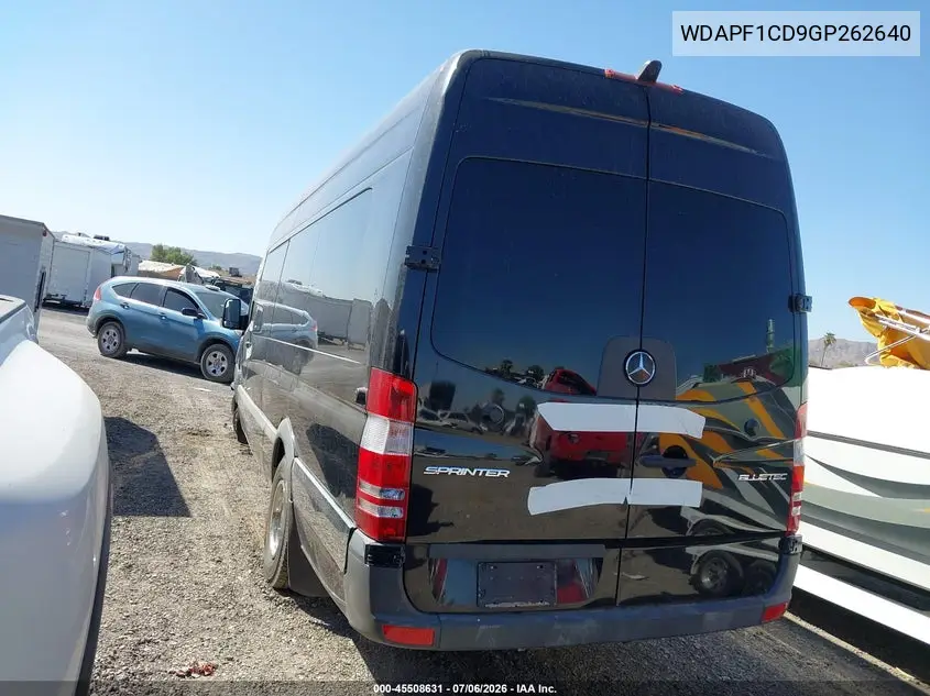 2016 Mercedes-Benz Sprinter 3500 VIN: WDAPF1CD9GP262640 Lot: 45508631