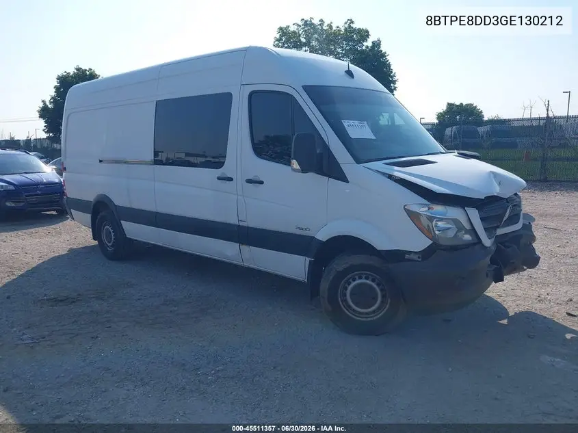 2016 Mercedes-Benz Sprinter 2500 High Roof VIN: 8BTPE8DD3GE130212 Lot: 45511357