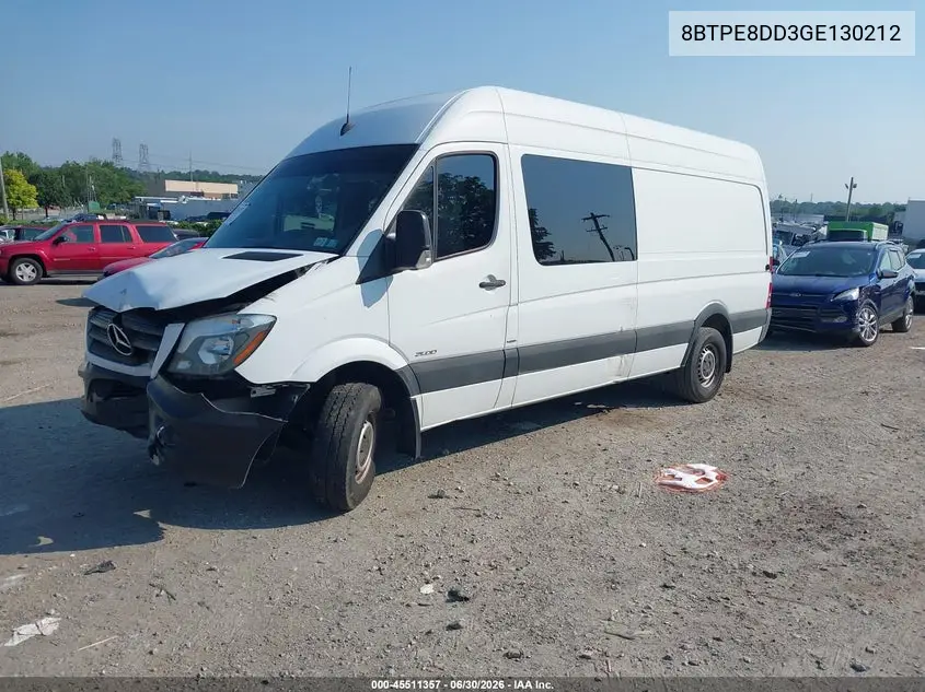 2016 Mercedes-Benz Sprinter 2500 High Roof VIN: 8BTPE8DD3GE130212 Lot: 45511357