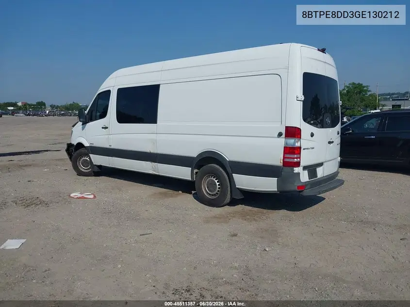 2016 Mercedes-Benz Sprinter 2500 High Roof VIN: 8BTPE8DD3GE130212 Lot: 45511357