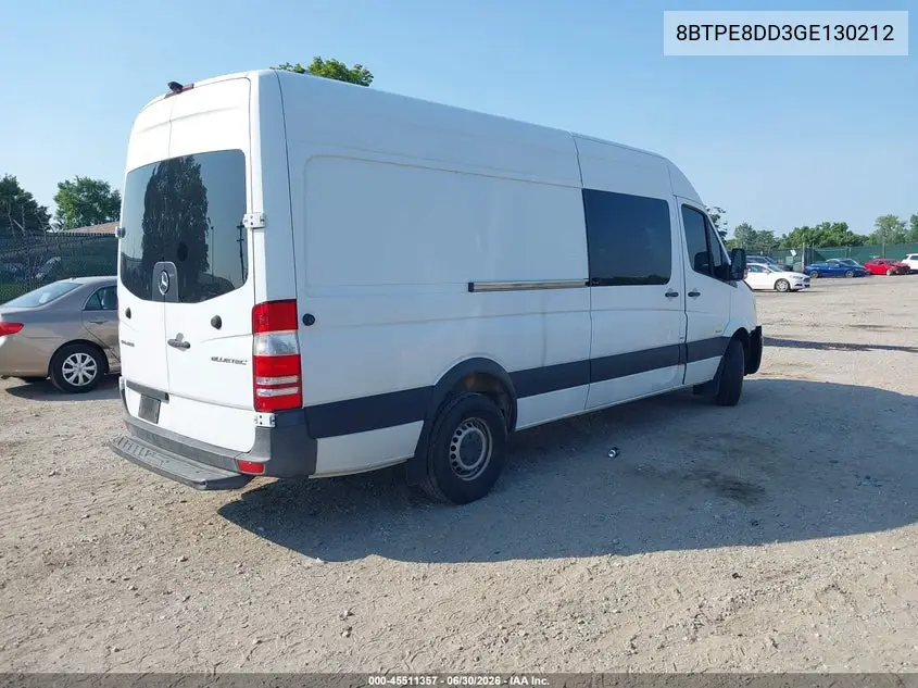 2016 Mercedes-Benz Sprinter 2500 High Roof VIN: 8BTPE8DD3GE130212 Lot: 45511357