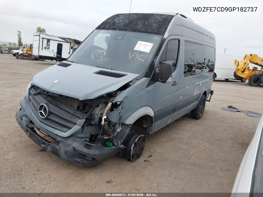 2016 Mercedes-Benz Sprinter 2500 Normal Roof VIN: WDZFE7CD9GP182737 Lot: 45530072