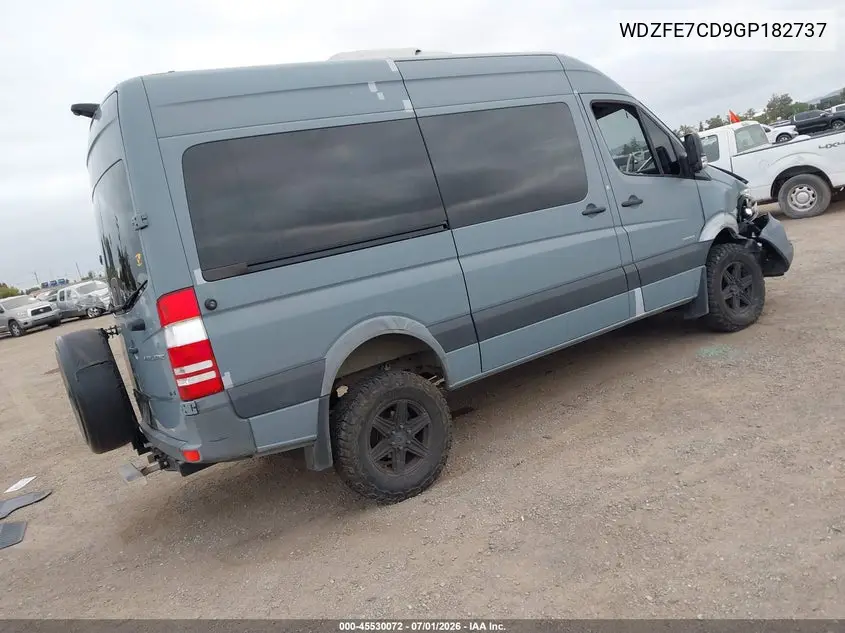 2016 Mercedes-Benz Sprinter 2500 Normal Roof VIN: WDZFE7CD9GP182737 Lot: 45530072