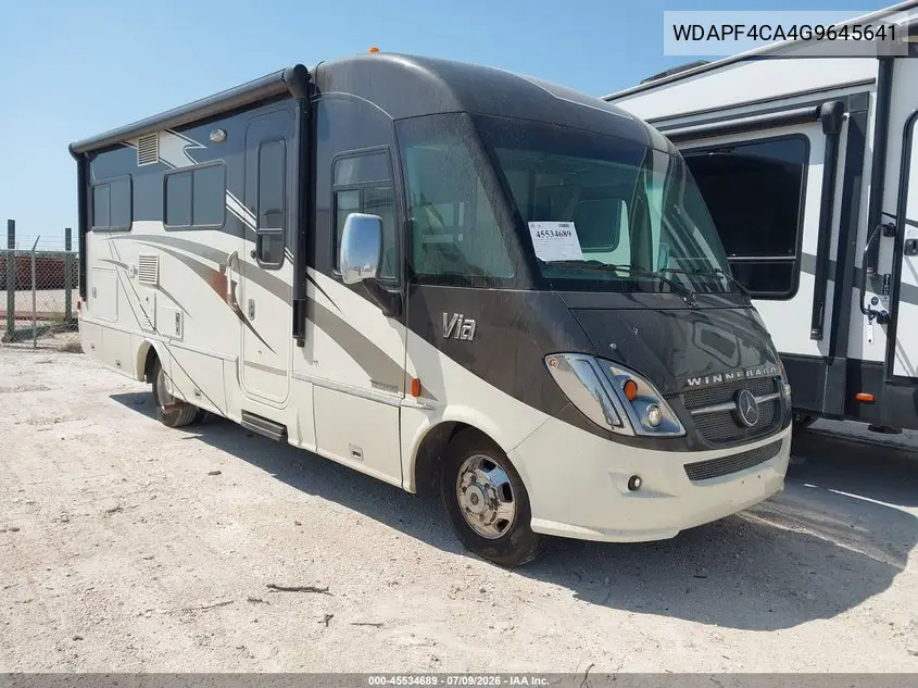 2016 Mercedes Sprinter VIN: WDAPF4CA4G9645641 Lot: 45534689