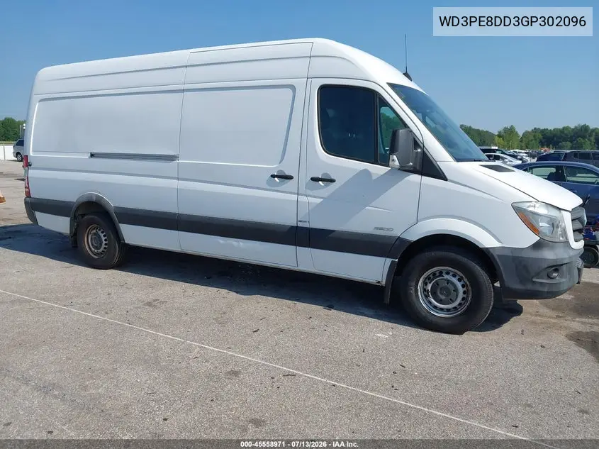 2016 Mercedes-Benz Sprinter 2500 High Roof VIN: WD3PE8DD3GP302096 Lot: 45558971