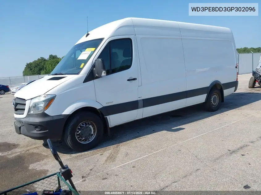 2016 Mercedes-Benz Sprinter 2500 High Roof VIN: WD3PE8DD3GP302096 Lot: 45558971
