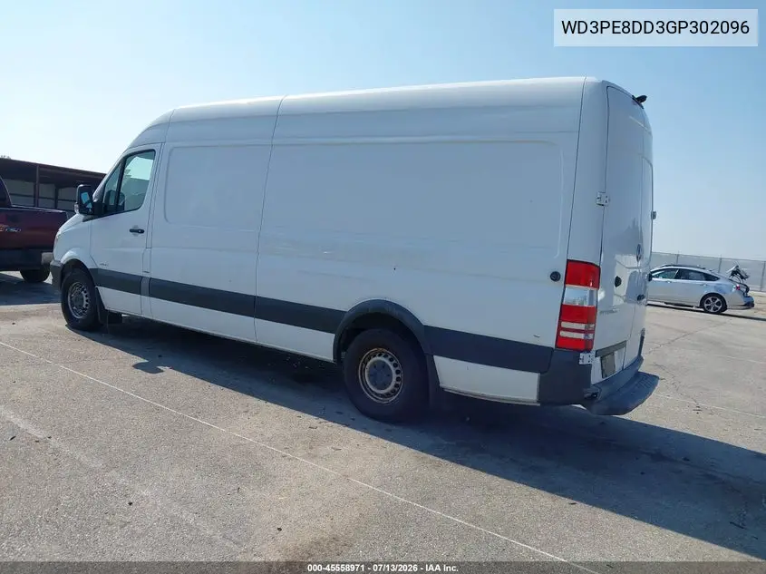 2016 Mercedes-Benz Sprinter 2500 High Roof VIN: WD3PE8DD3GP302096 Lot: 45558971