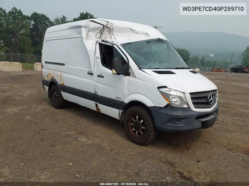 2016 Mercedes-Benz Sprinter 2500 Normal Roof VIN: WD3PE7CD4GP259710 Lot: 45621191