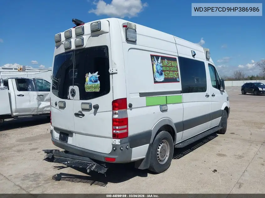 WD3PE7CD9HP386986 2017 Mercedes-Benz Sprinter 2500 Standard Roof V6